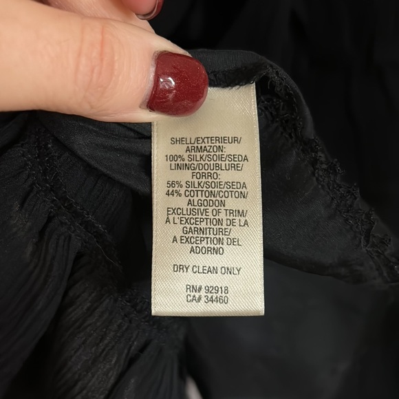 Juicy Couture black ruffle silk blend top size small - Picture 8 of 8